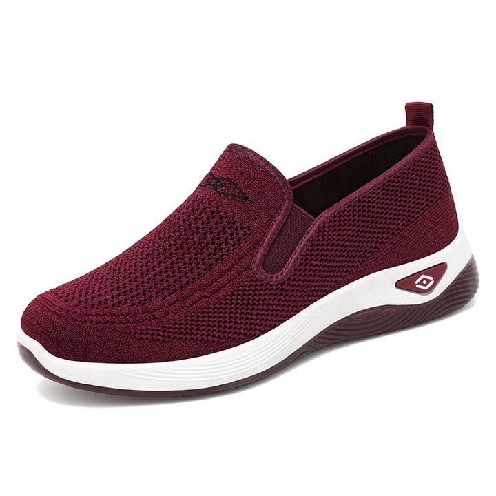Dame Åndbare Fritidssko med elastisk Slip-On Design og komfortabel Sål Stilla