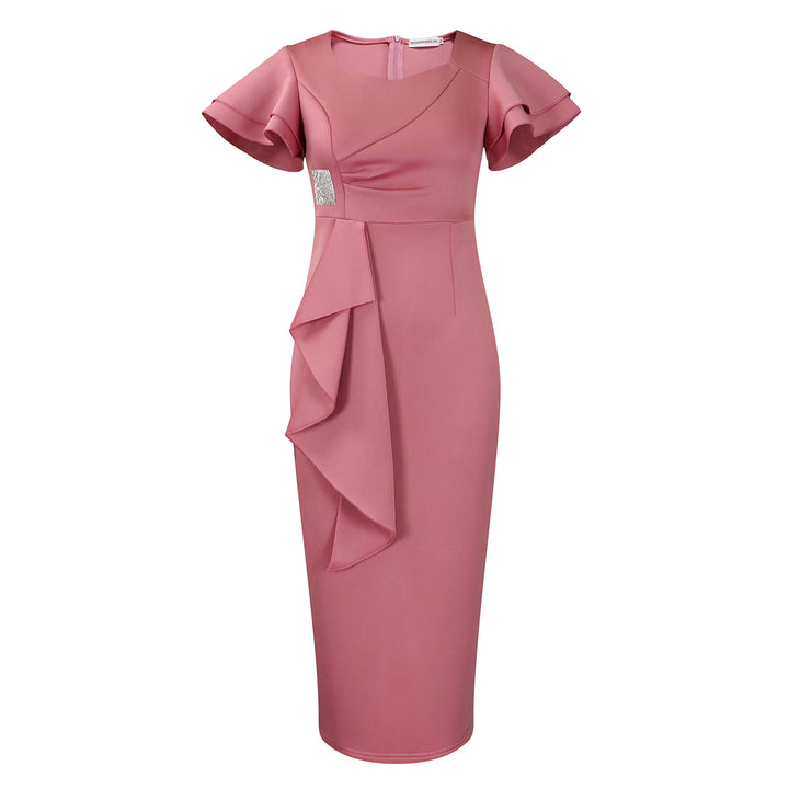 Dame Etuikjole med elegant Draperingsdesign og dekorativ Rynke Stilla