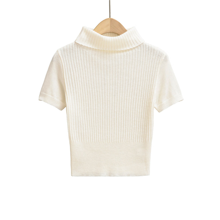 Dame Kortærmet Rullekravepullover Stilla