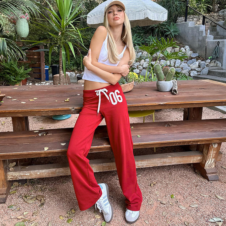 Dame afslappet sweatpants med elastisk talje og sidelommer Skovae