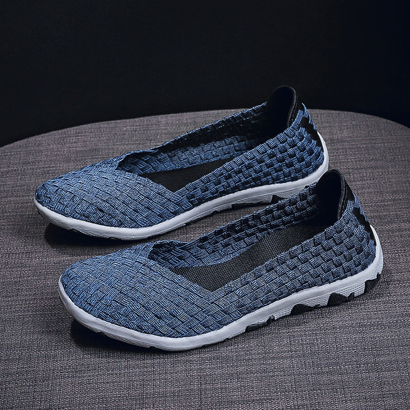Dame nan strikket Slip-On fritidssko med flettet overdel og skridsikker flexsål Skovae