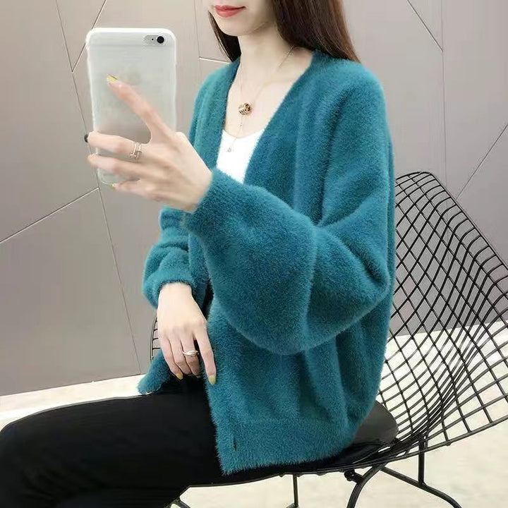 Kvinders Cozy Cardigan med Store Knapper Stilla