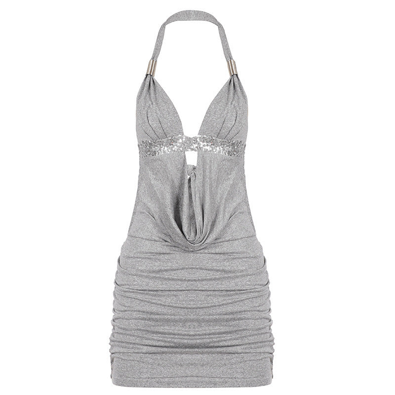 Damen Glamouröses und figurbetontes Strandkleid Skovae