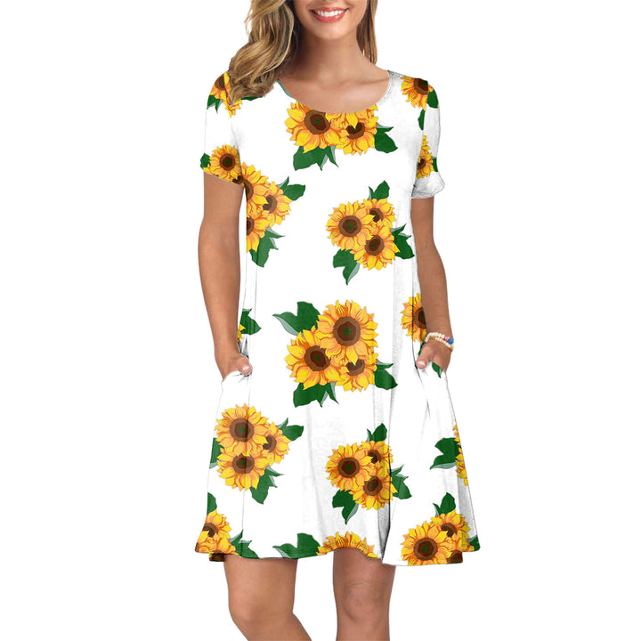 Dame sommerkjole med blomsterprint Stilla