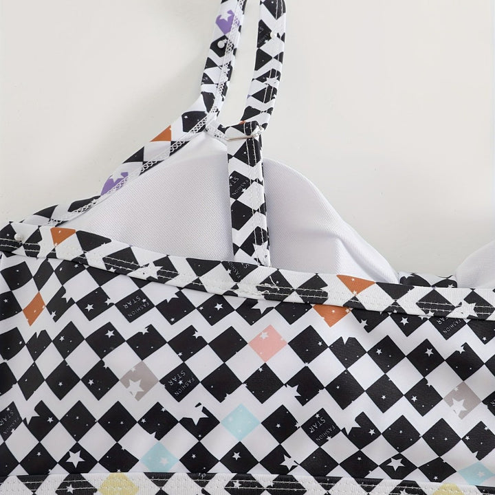Dame Crop-Bikini Top med Rynket Badebukser Skovae