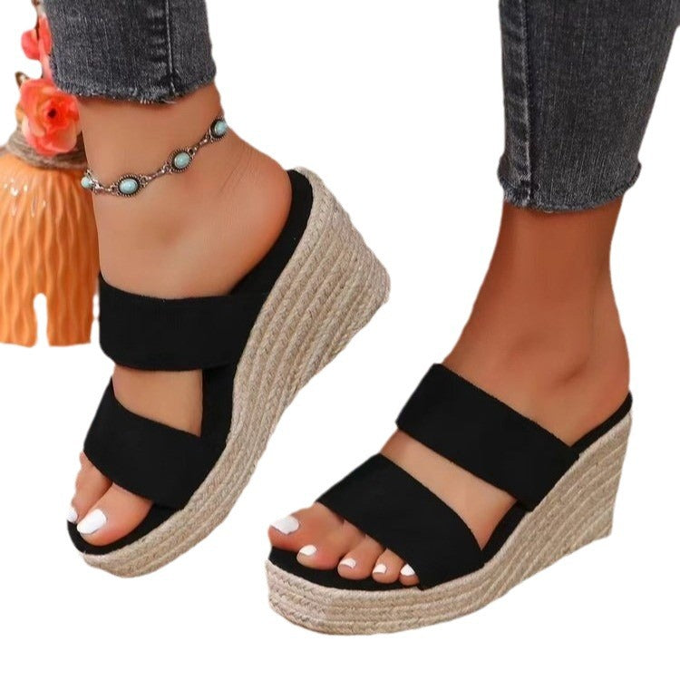 Dame Wedge Sandaler med brede remme og skridsikre såler Stilla