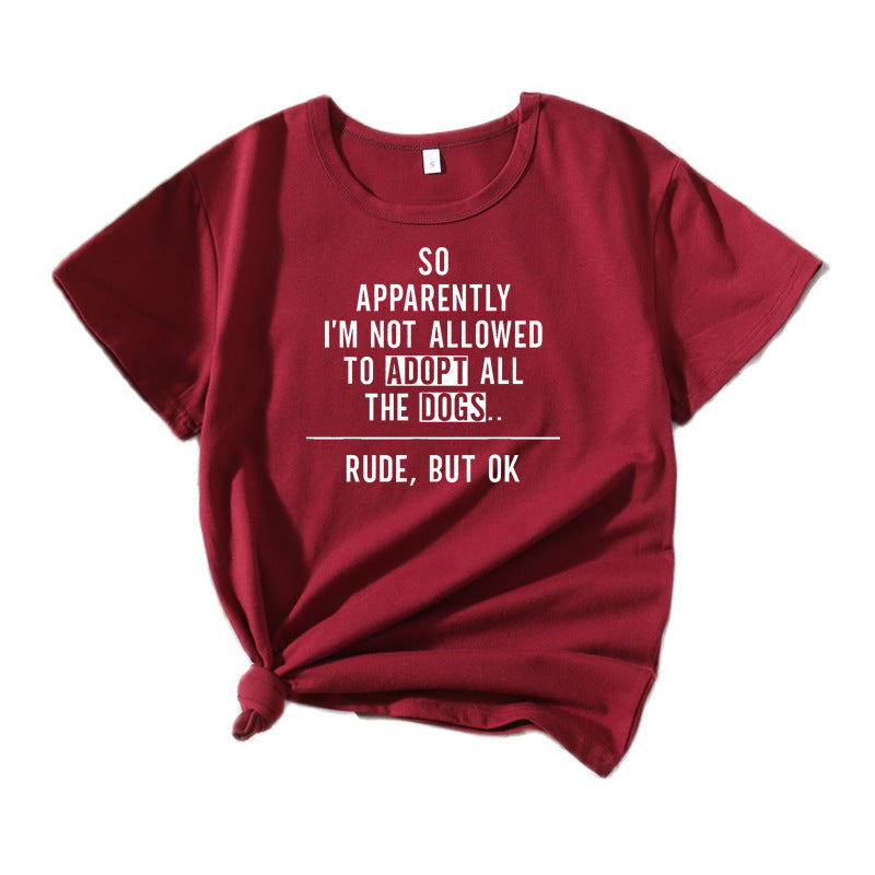 Kvinder komisk hundeelsker grafik T-shirt Stilla