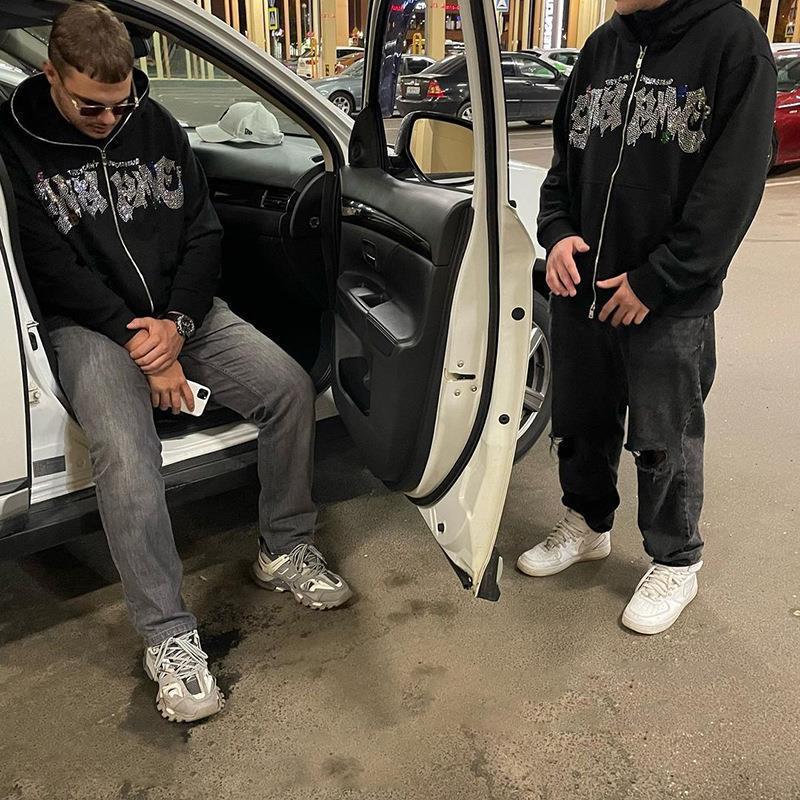 Kvindernes hoodie med elegant glimmerdesign og fuld længde lynlås Skovae