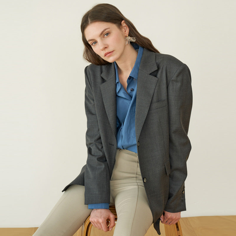 Dame stilfuld Oversized Blazer i høj kvalitet stof med moderne detaljer Stilla