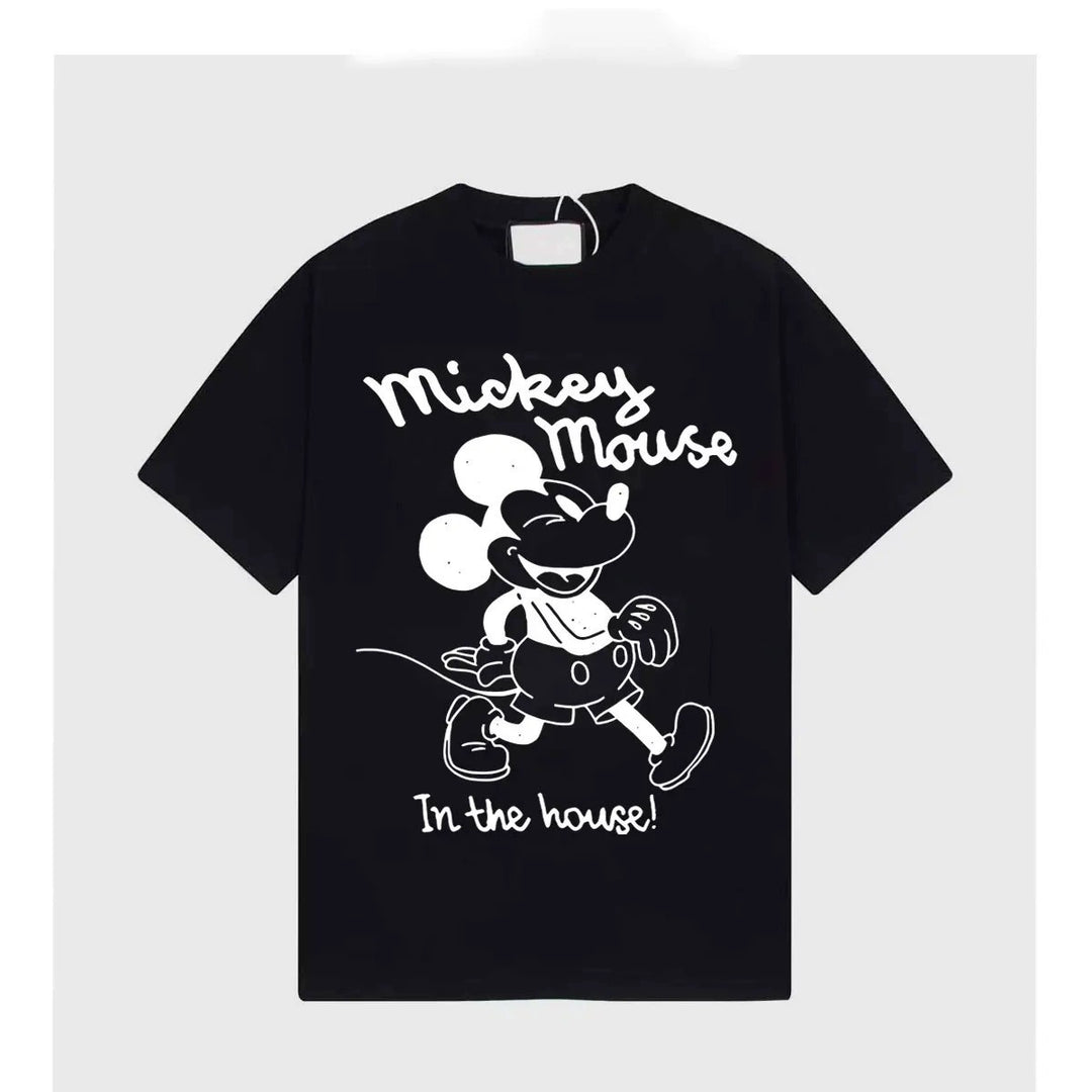 Dame T-shirt med kreativ Mickey Mouse grafisk tryk og afslappet pasform Stilla
