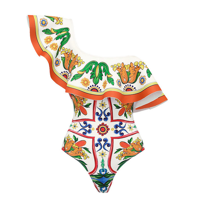 Dame Bikini-top og wrap skirt sæt Skovae