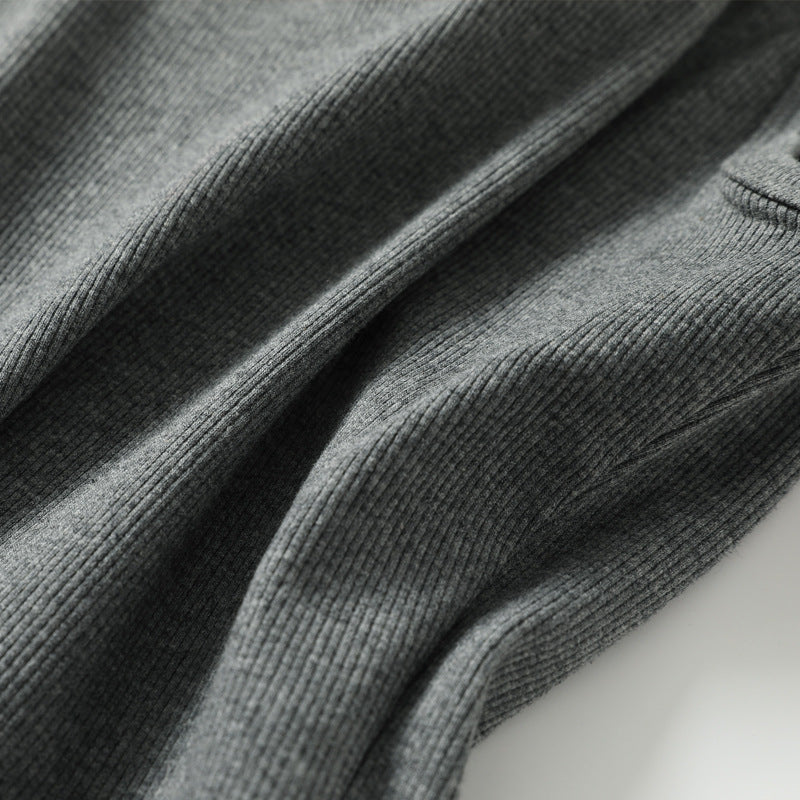 Dame Crop-Top i elastisk ribmateriale med fint struktureret overflade Stilla