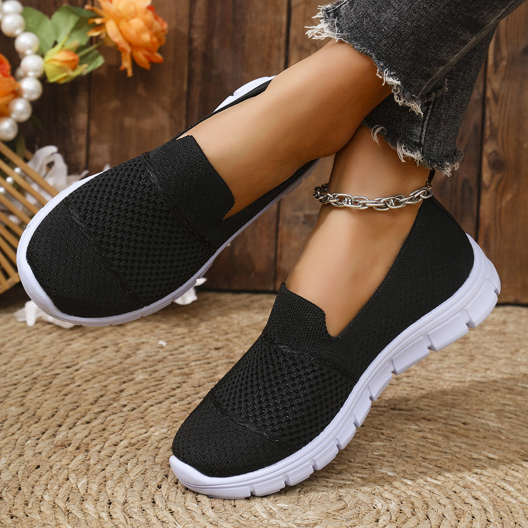 Dame åndbare Slip-On sneakers med elastisk overdel og fleksibel sål Stilla