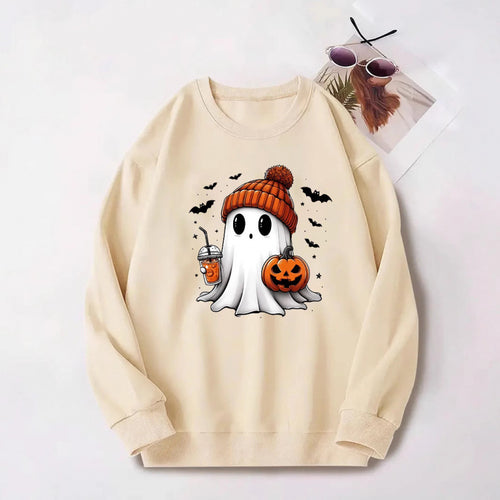 Dame sweatshirt med Halloween motiv Skovae