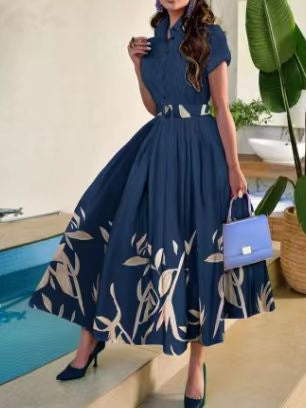 Dame Maxikjole med blomsterdesign Stilla