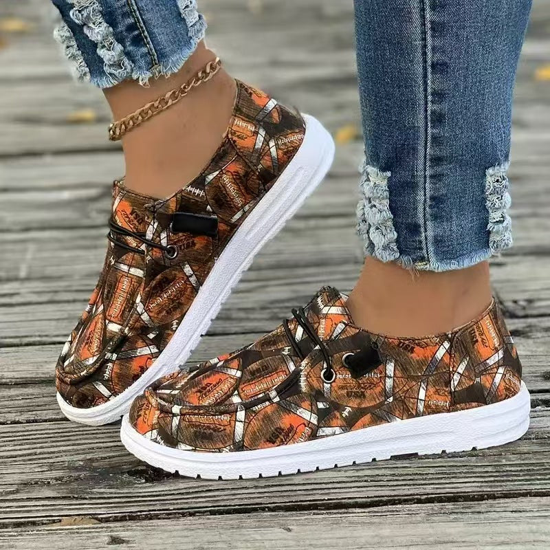 Dame sneakers med fodboldmotiv Stilla