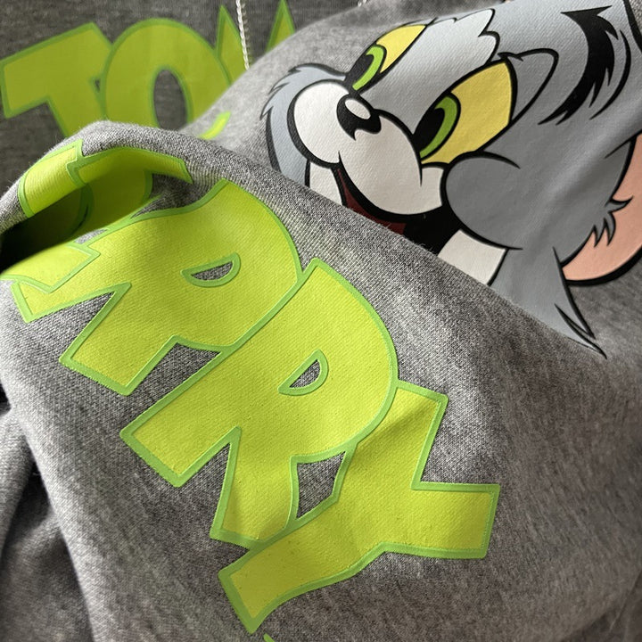 Dame Sweater i afslappet cartoon-stil med kreativt tryk Stilla