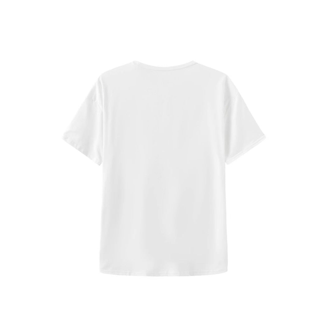 Dame Grafik T-Shirt med unikt skeletdesign og kreativ tekst Skovae