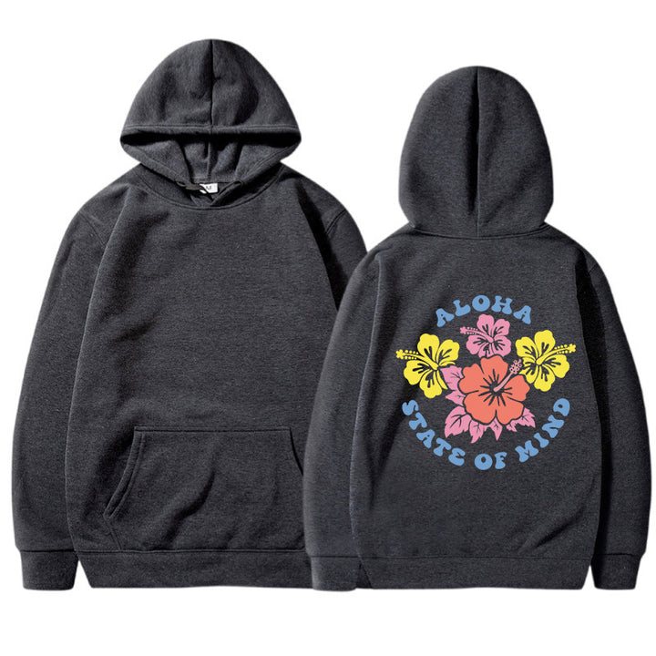 Kvinders hættetrøje med blomster aloha design og behagelig pasform Stilla