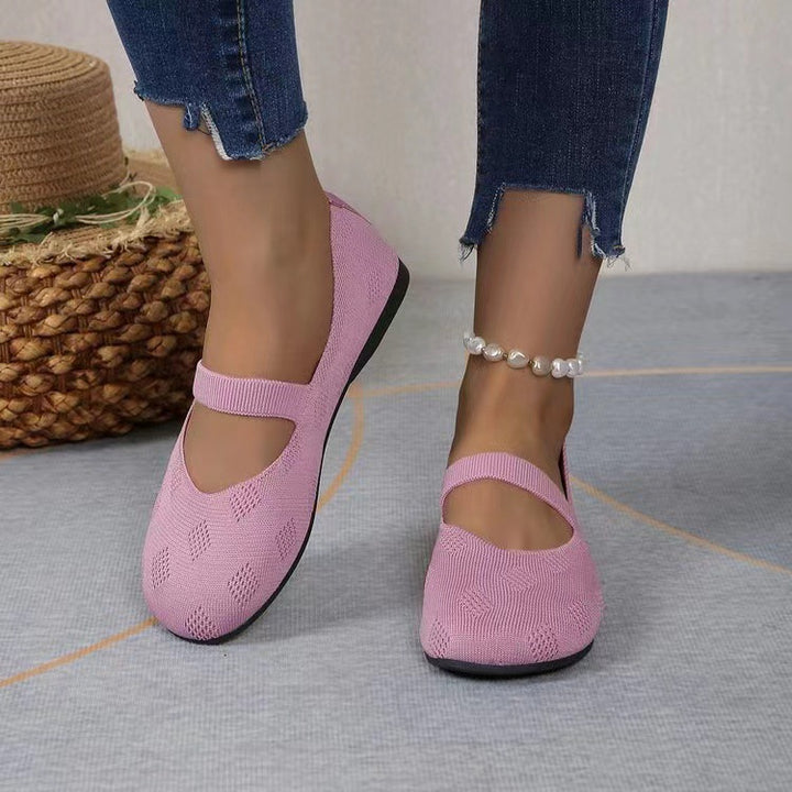 Dame Komfortable Ballerinas med elegant snit og justerbar rem Stilla