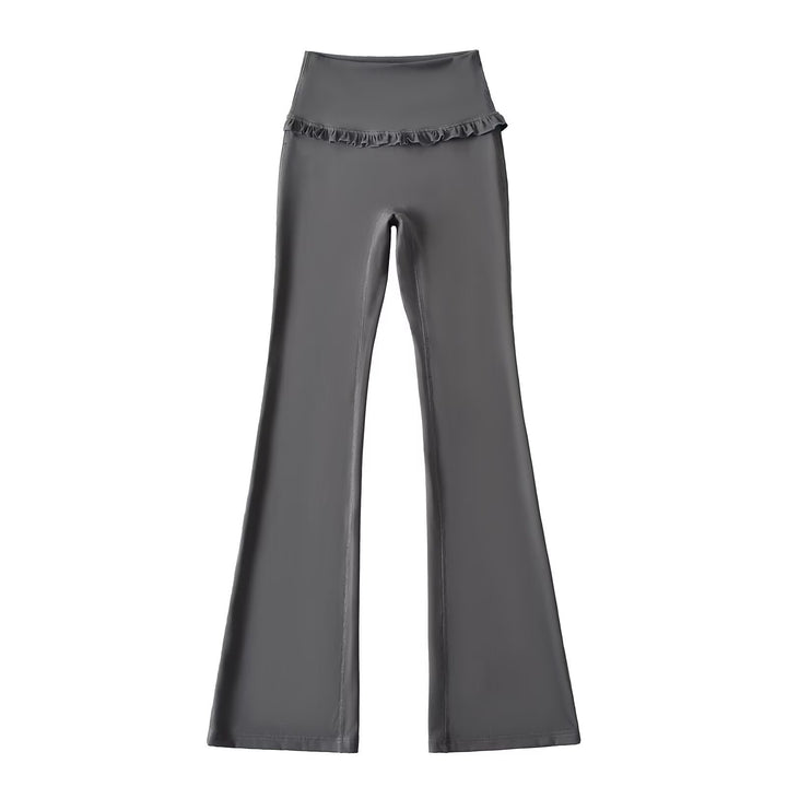 Dame leggings med flæsebund og figursyet snit Stilla