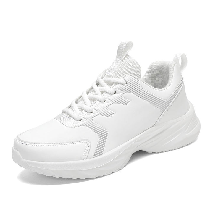 Unisex nan urbane komfort-sneakers med polstret kilehæl, åndbart mesh tunga og robust kunstlæderbelægning Skovae