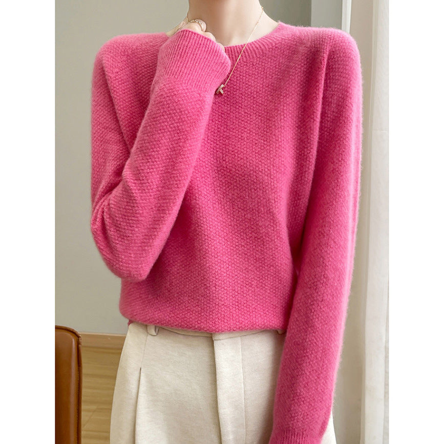 Damer finstrikket pullover med en løs pasform og elegant rund halsudskæring Stilla