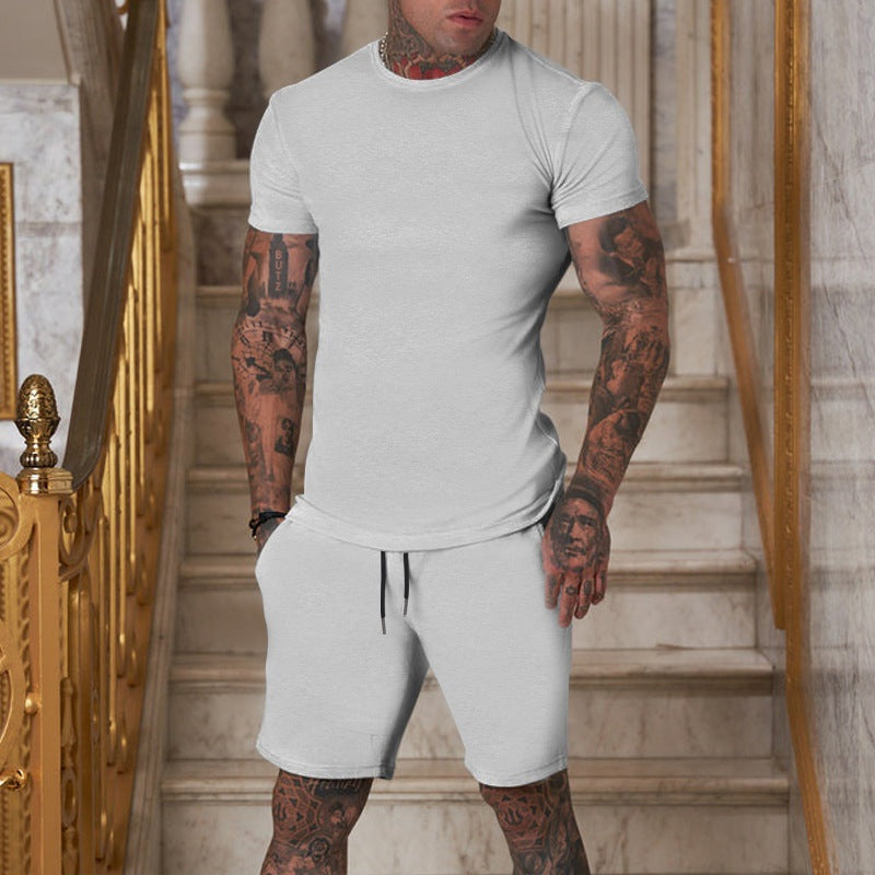 Herrer sporty T-shirt og shorts sæt Stilla