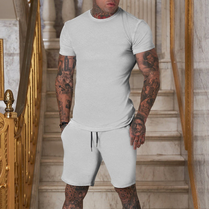 Herrer sporty T-shirt og shorts sæt Stilla
