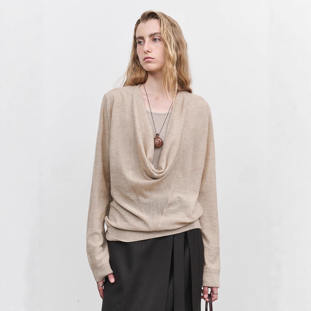 Dame afslappet turtleneck sweater lavet af højkvalitets finstrik Stilla
