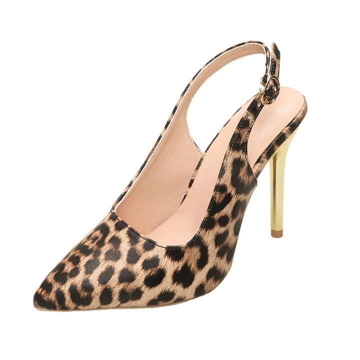 Dame Stilfulde Slingback-hæle med dyreprint-detaljer Stilla