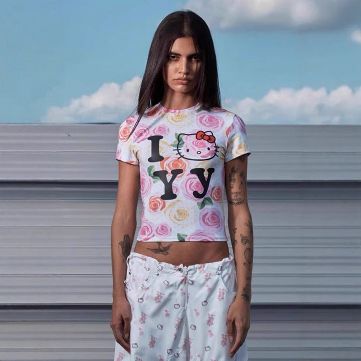Kvinder T-shirt med grafisk tryk Stilla
