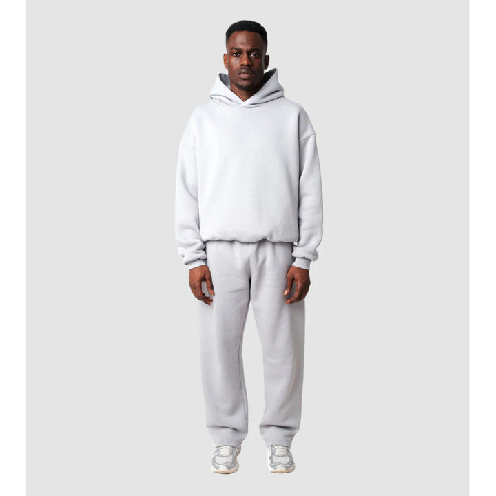Kvinders hyggelige sweatshirt og bukser sæt med høj krave og afslappet pasform Skovae