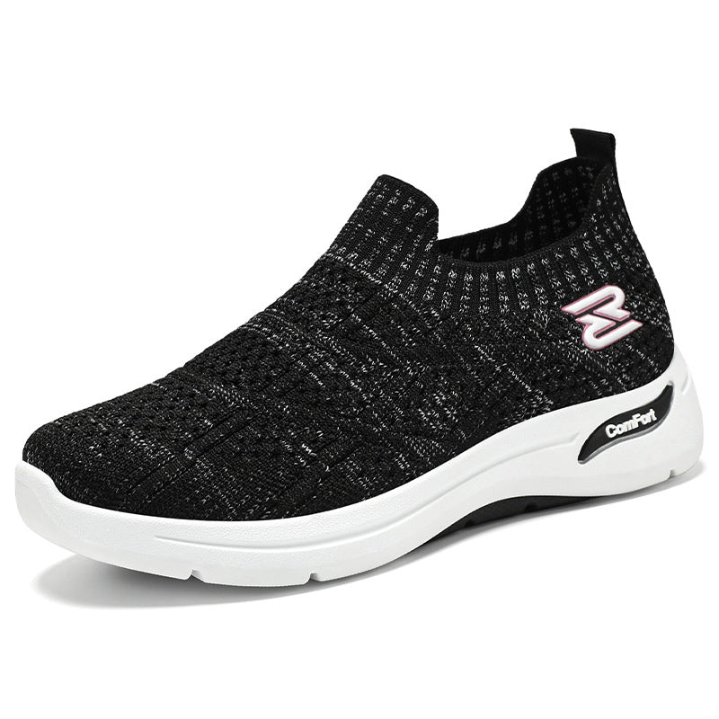 Dame Behagelige Strik-Sneakers med åndbar struktur og fleksibel sål Stilla