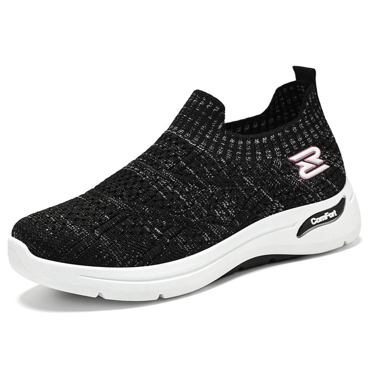 Dame Behagelige Strik-Sneakers med åndbar struktur og fleksibel sål Stilla