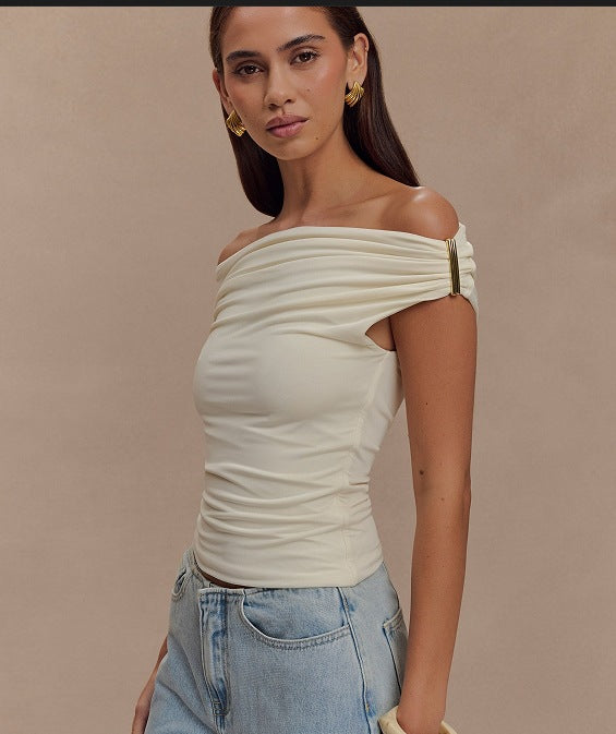 Femme Off-Shoulder Ruffle Top Stilla