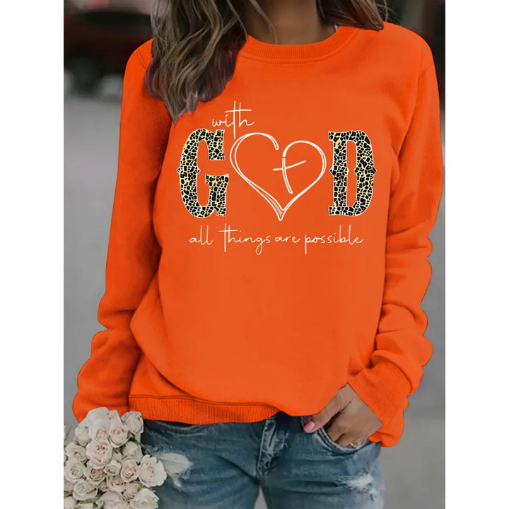 Kvinders sweatshirt med kreativt mode design og motiverende budskab Stilla