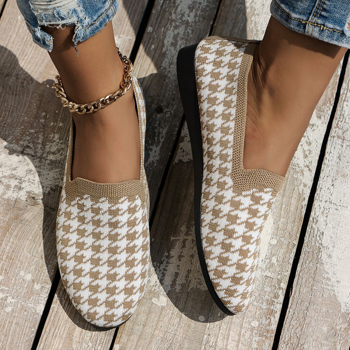 Dame Slip-On Sneakers med innovativt hørmønster og fleksibel sål Stilla