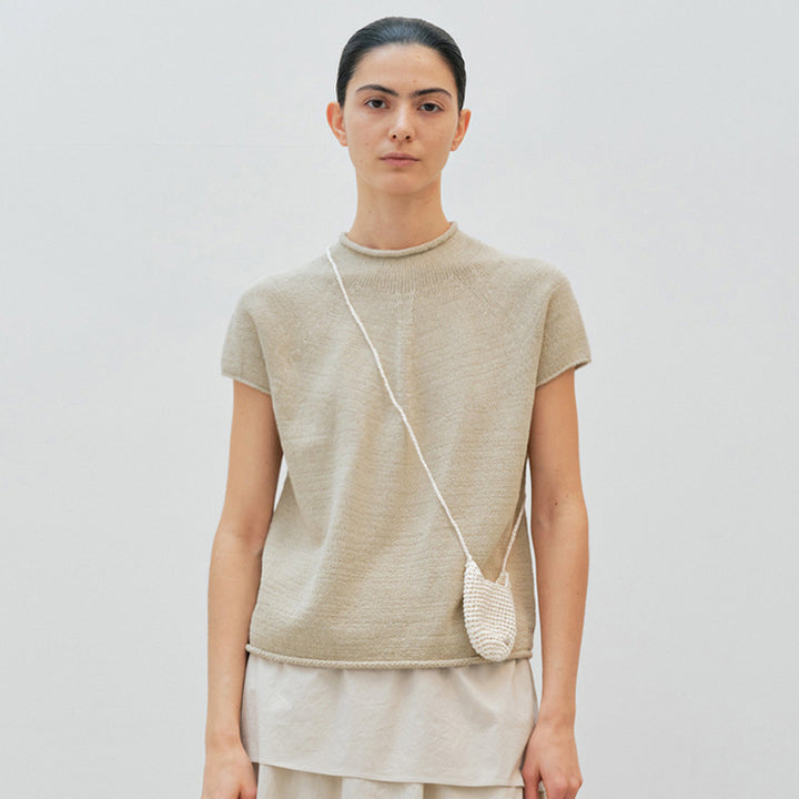 Dame kortærmet, elegant strikpullover Stilla