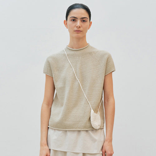 Dame kortærmet, elegant strikpullover Stilla