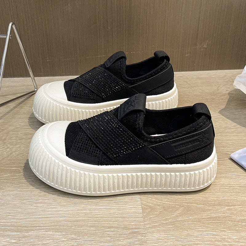 Dame Sneakers med elastiske krydsbånd og skridsikker sål Stilla