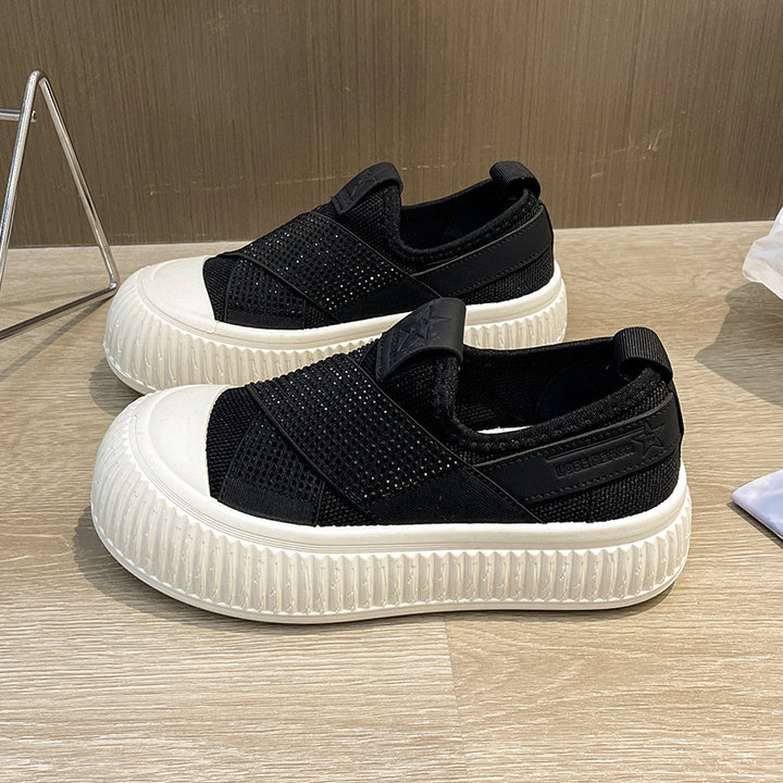 Dame Sneakers med elastiske krydsbånd og skridsikker sål Stilla