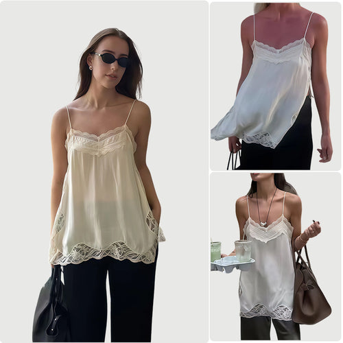 Kvinders elegante blonde-top med tynde stropper Skovae