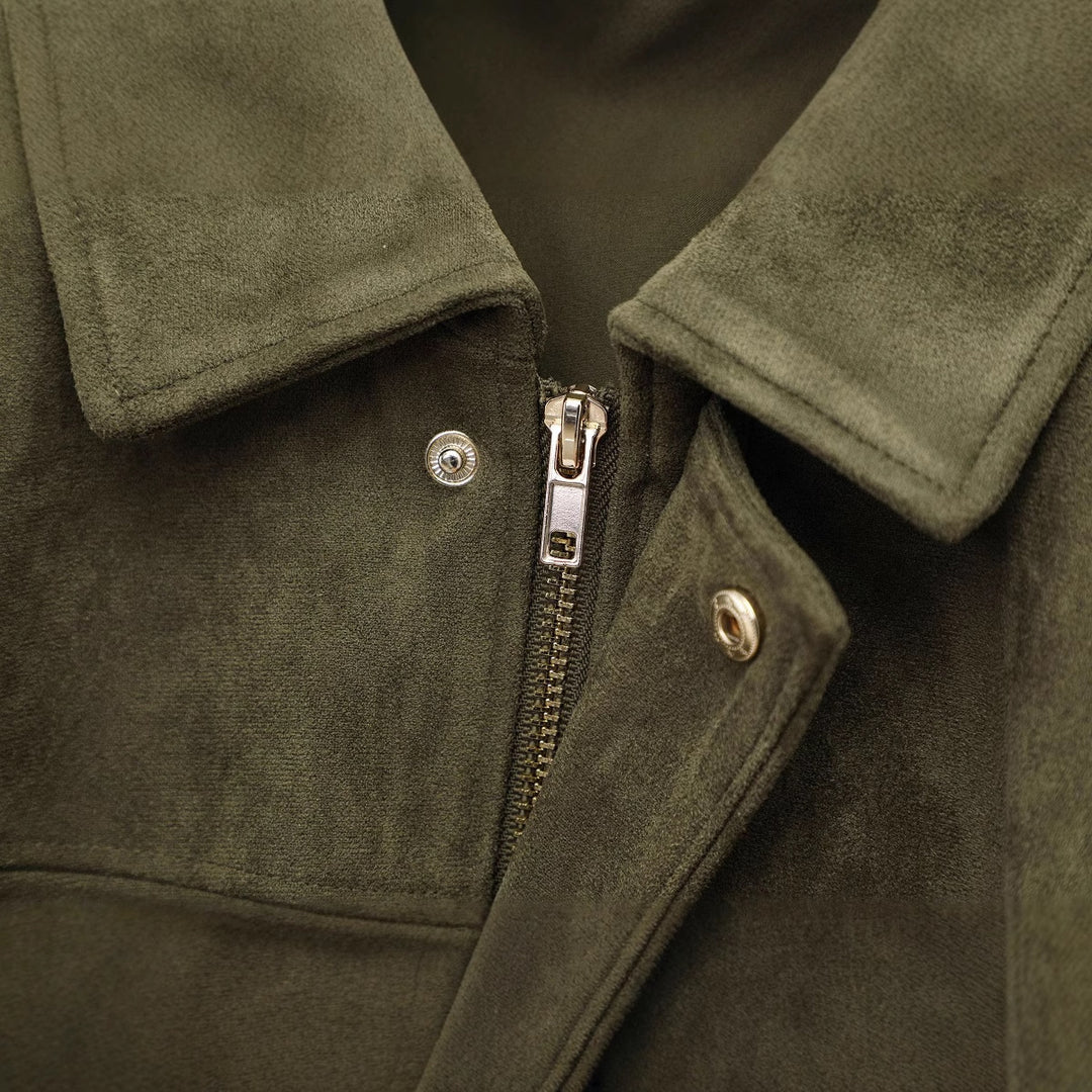 Dame casual blouson jakke med blødt materiale og moderne detaljer Stilla
