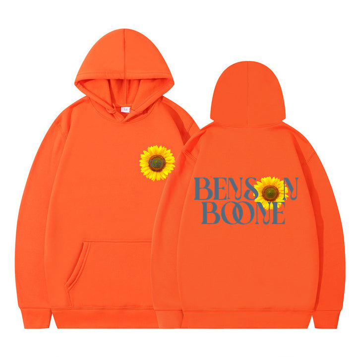 Kvinders hoodie med unikt solsikke design og komfortabel pasform Skovae