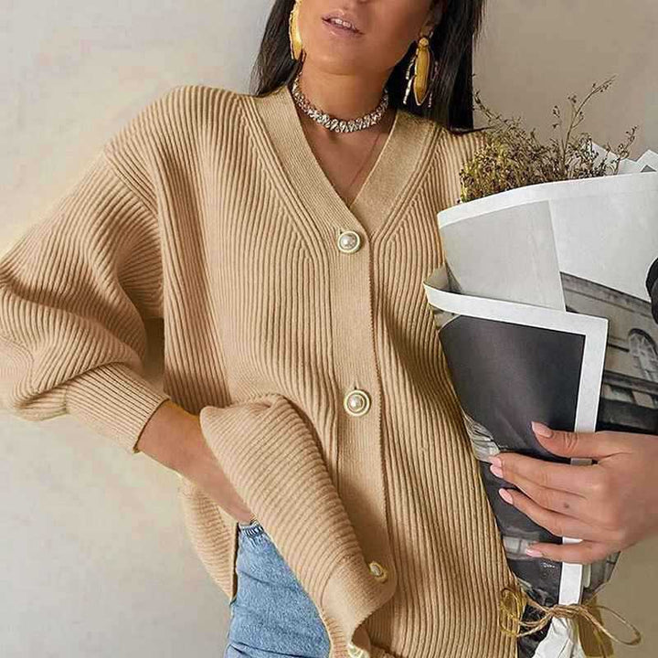Femme Relaxed Fit Button-Up Cardigan Stilla