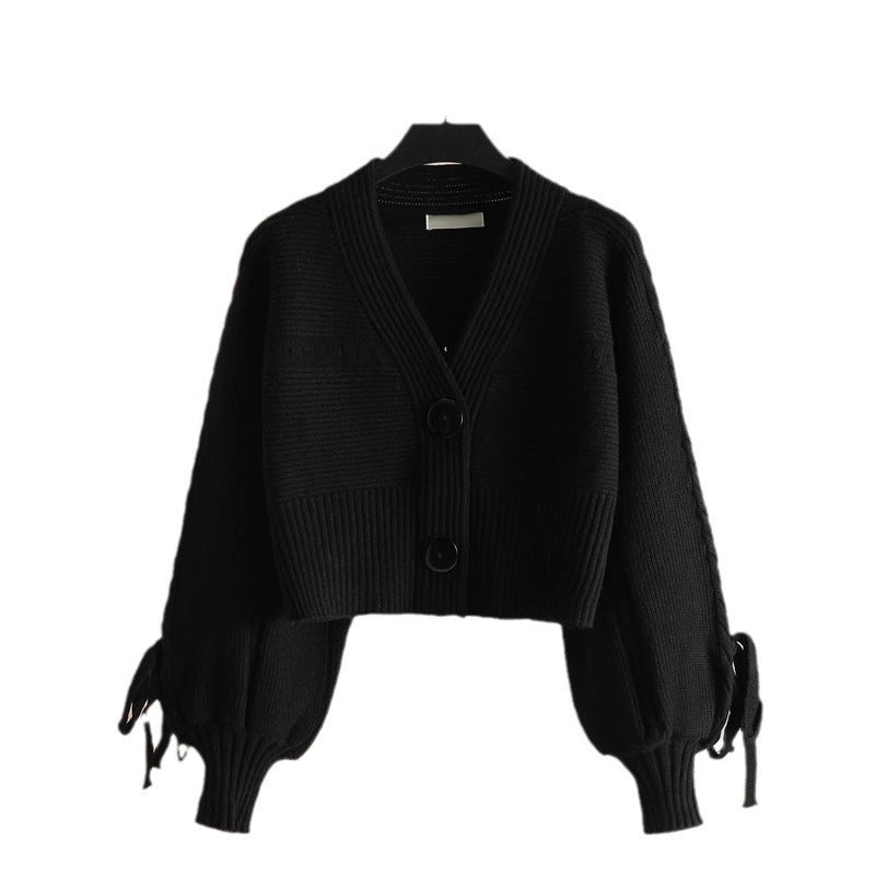 Dames moderigtig cropped cardigan med elegante knapdetaljer og unik ribbet tekstur Stilla
