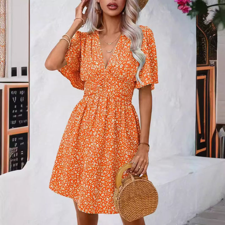 Dame blomsterklædning minidress Stilla