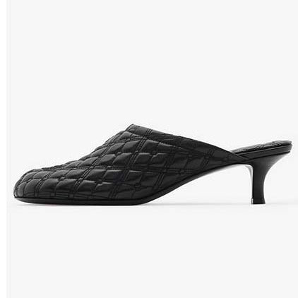 Femme polstret slippers med skulpteret hæl Stilla