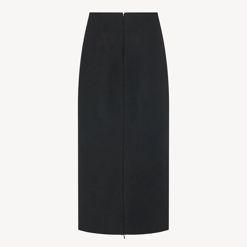 Dame Midi-nederdel med elegant snit og højt talje design Stilla